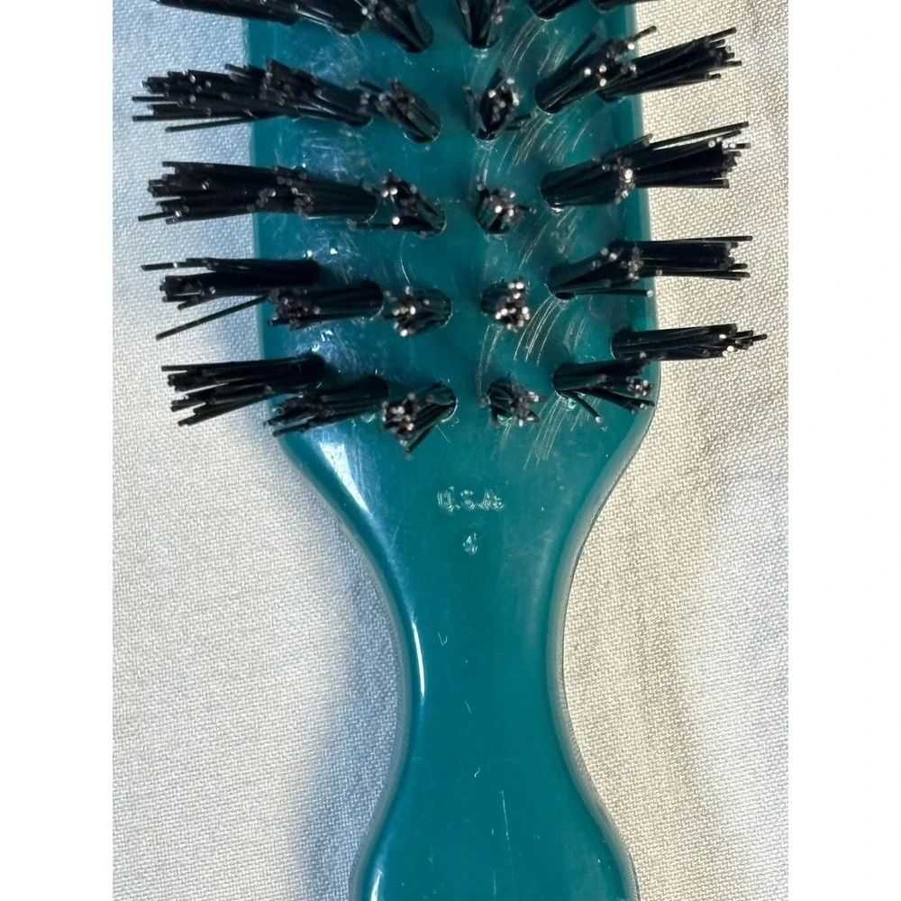 Vintage Goody Hair brush  green USA Made